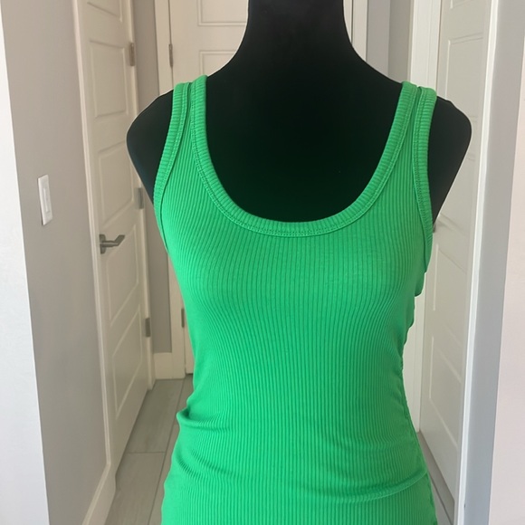 J. Crew Ruched Midi Dress In Vintage Rib Kelly Green Size S - Picture 4 of 12